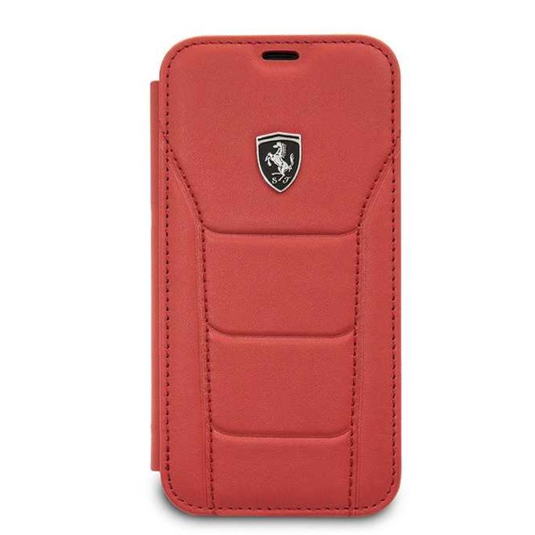 CG Mobile Ferrari Heritage 488 Genuine Leather Book Type Case for iPhone X - Red