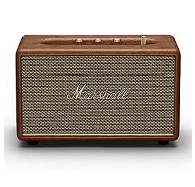 Marshall Acton III Wireless Bluetooth Stereo Speaker, 2 Hours Charging Time, 32 Hours Play Time, Fast Charge, Dust & Water Proof, USB-C Charging Port - Brown