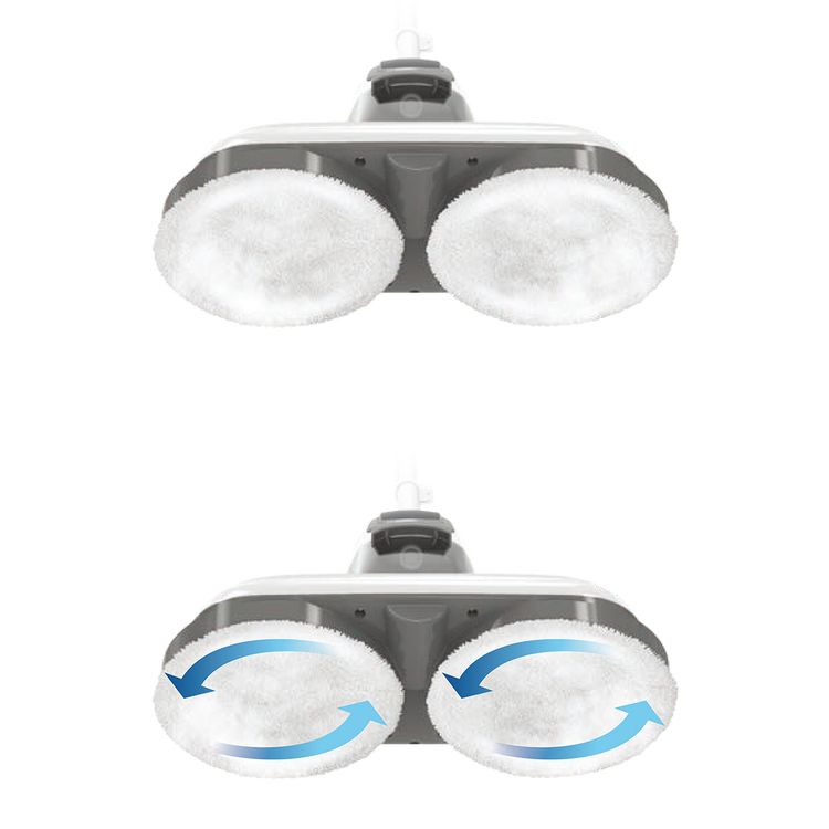 Green Lion Hydro Mop 3X Rotary Mop Cleaner with 12500 RPM Motor Speed, 20-30 Minutes Continuous Steam Time, 15 Seconds Steam-Ready Time, 550mL Water Tank Capacity - White