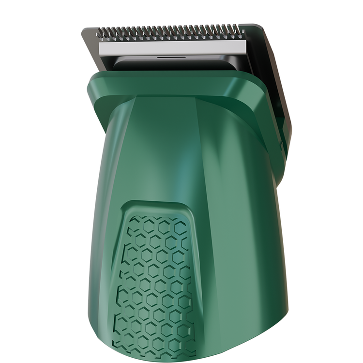 Green Lion Style Pro 6-in-1 Grooming Kit with Digital Display, Wet & Dry Trim, Charging Base, Ergonomic Design, Type-c Charging Port , Stainless Steel Blade - Green