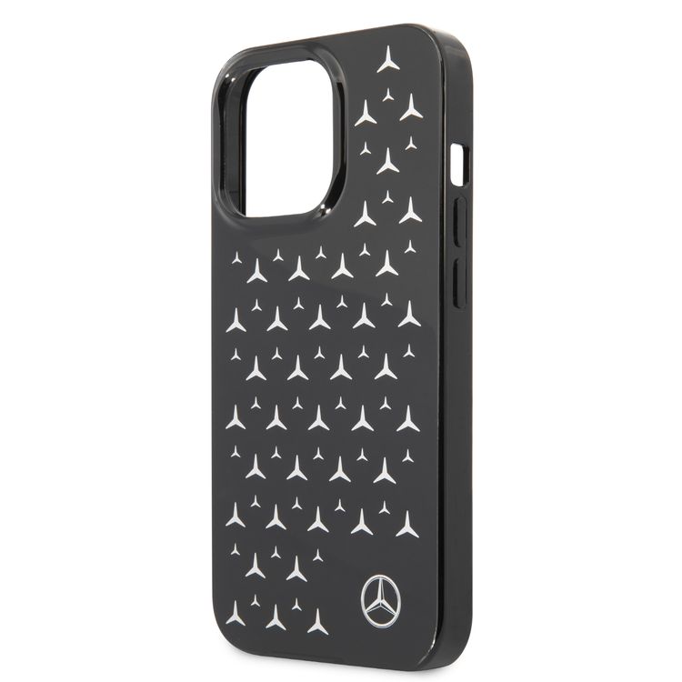 CG MOBILE Mercedes Benz PC/TPU Case with Electroplated Stars Pattern Compatible for iPhone 13 Pro (6.1") Anti-Scratch, Easy Access to All Ports, Drop Protection