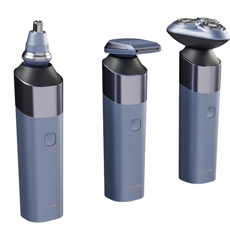 Green Lion 3-in-1 G-Blade Trimmer with Digital Display, 90 Minutes Working Time, 5W Power, Stainless Steel Blade, 600mAh Battery, Travel Lock, Shaver, Hair & Nose Trimmer - Gray