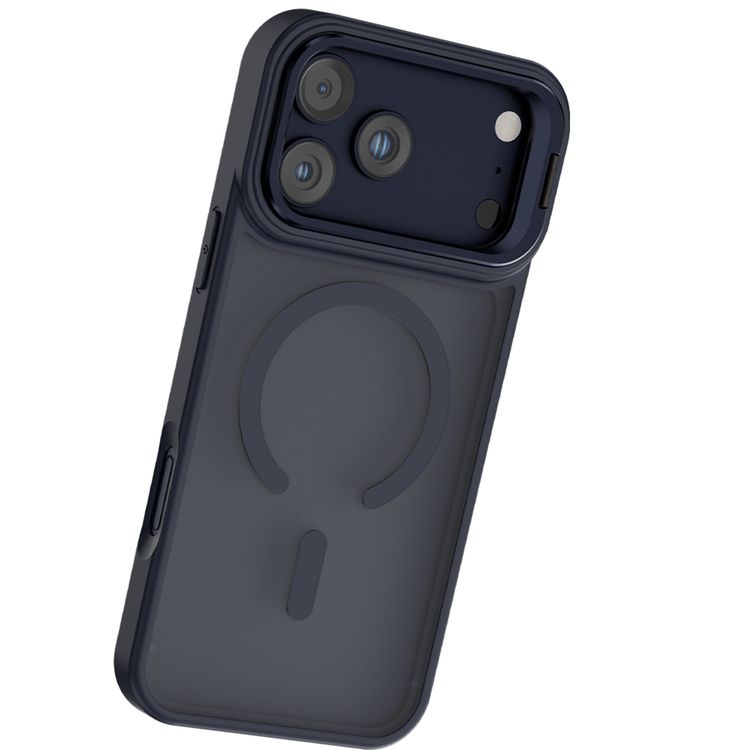 Solo Pro Camera Kickstand Case for iPhone 17 Pro with MagSafe Compatibility, TPU+PC  Material, Strong Magnets, Raised Camera Bezel, Shock-Resistant Bumper, Metal Camera Ring, Camera Ring Stand, Built-in Kickstand - Blue