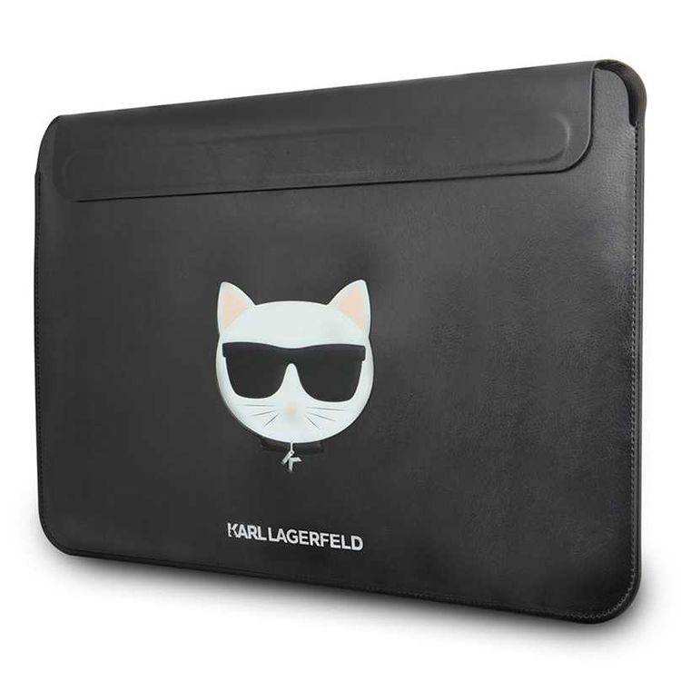 CG Mobile Karl Lagerfeld Computer Sleeve with Choupette 13" Protection Bag Compatible with MacBook Pro 13" / MacBook Air 13" and 13" Notebook, Slim Lightweight Portable Storage Bag Suitable for Outdoor, Business, Office, School Officially Licensed - Black