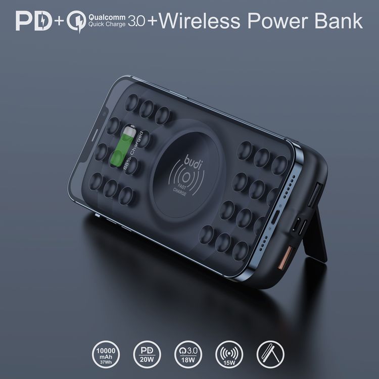 Budi 10000mAh Wireless Pocket PowerBank