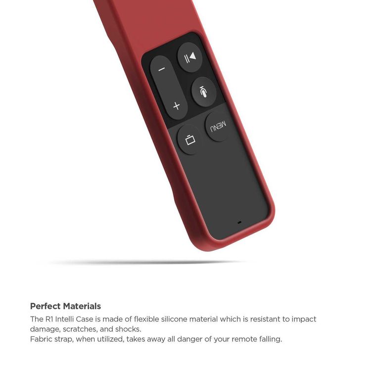 elago R1 Intelli Case Compatible with Apple TV Siri Remote 4K / 4th Generation - Magnet Technology, Shock Absorption - Red