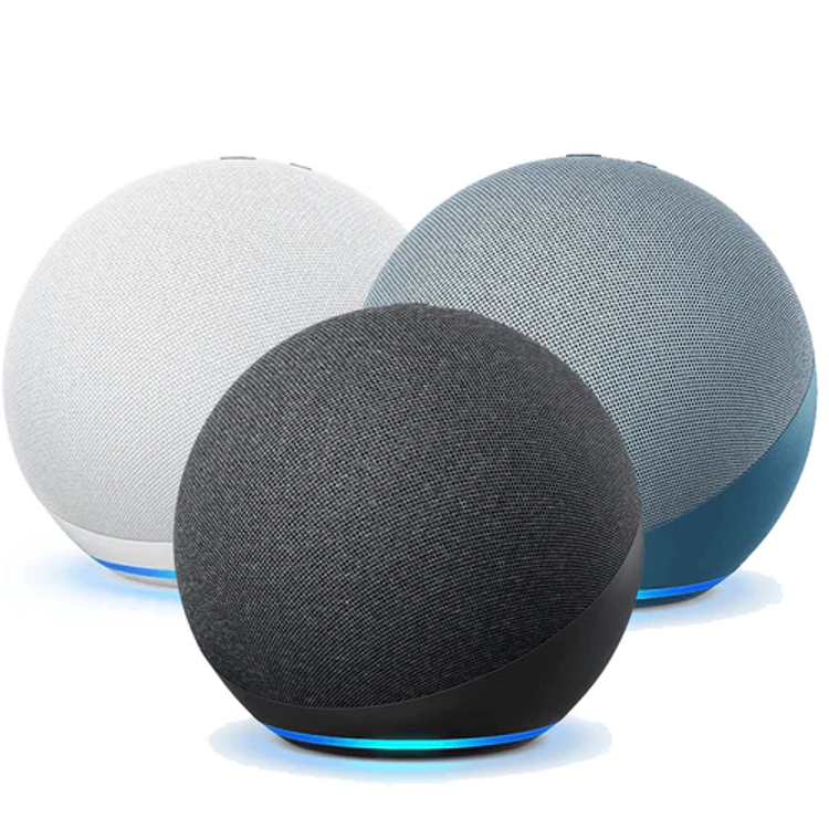 تصميم Amazon Echo 4th Gen Spherical مع صوت غني ومركز منزلي ذكي وAlexa - Charcoal