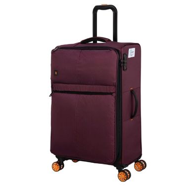 it Luggage Lykke Soft Case Trolley, Expandable Polyester, 8 Spinner Wheels, TSA Lock - Wine