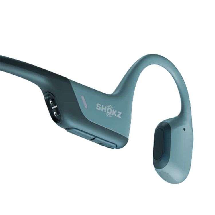 Shokz OpenRun Pro Sport Headphones with 10 Hours Battery Life, Magnetic Charging Cable, Dual Noise-Cancelling Microphones, Secure Fit - Blue