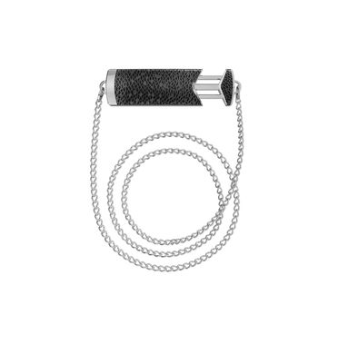 Levelo Lana Crossbody Chain Back Clip Phone Holder with Aluminum Material, 1.2m Chain Length, Anti-Corrosion Chain, Universal Compatibility - Black