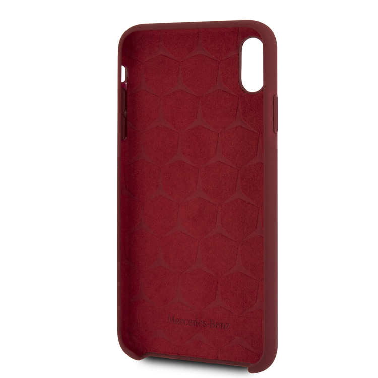 CG MOBILE Mercedes-Benz Silicone Phone Case with Microfiber Lining for iPhone Xs Max Officially Licensed - Red