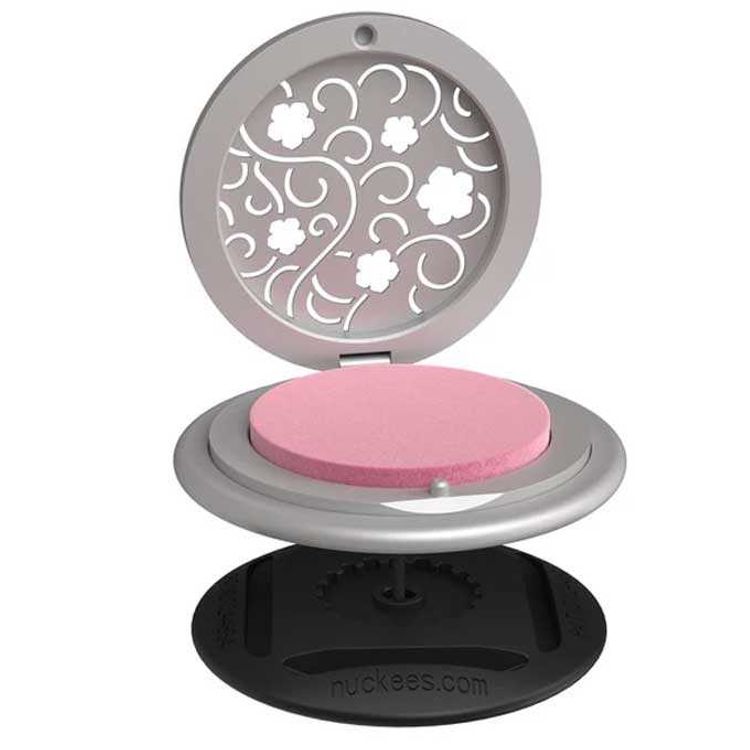 Nuckees Aroma Classic Stand and Grip with Essential Oil Diffuser System & Snug-hug Technology Compatible for Smartphones & Tablets - 4-way Locking Stand - Vines Tangerine