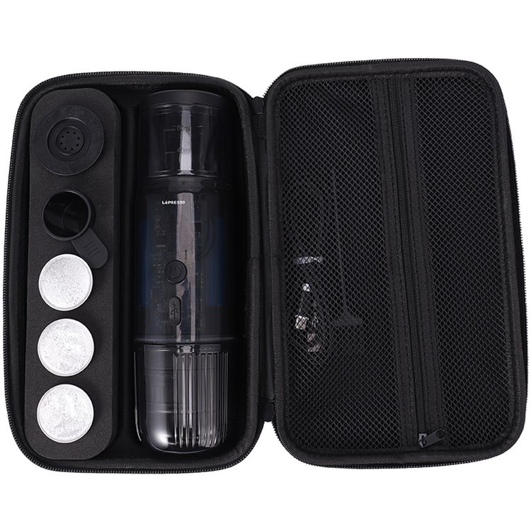 LePresso Portable Mini Espresso Machine, 80mL Water Tank Capacity, Type-C Charging Port, Food Grade Stainless Steel Material - Black