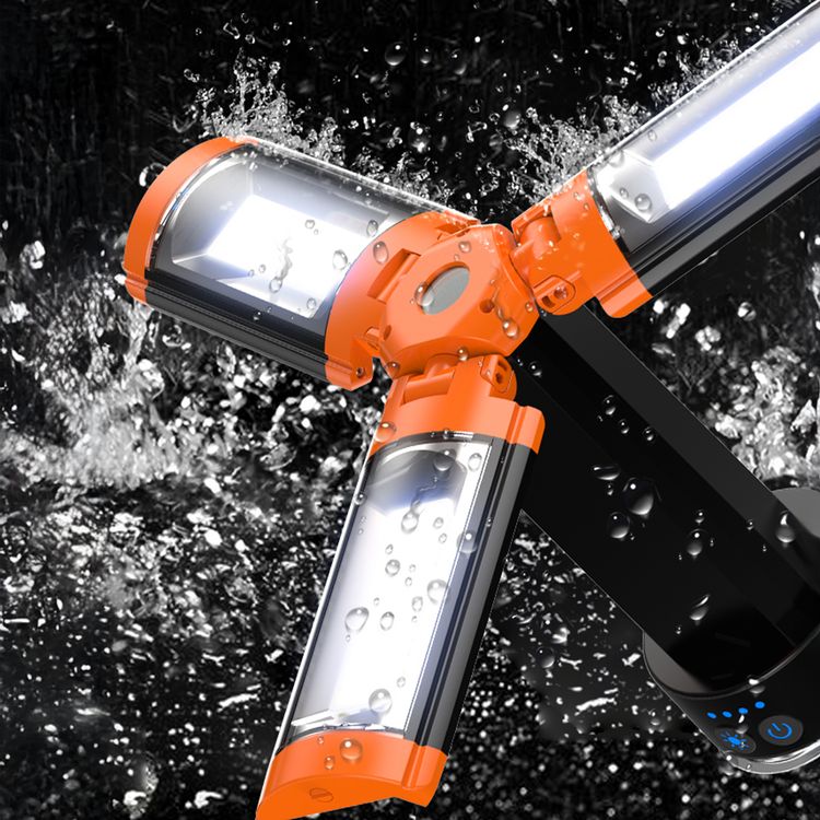 Porodo 9000mAh Work Lantern with Multi-Mode LED Light, Durable ABS Body Material, Tripod Base, Hanging Hook, USB-C Charging Port, Warm Reading Mode, Top Spotlight Beam, Up to 19 Hours Working Time, IP44 Water Resistance Level  - Orange