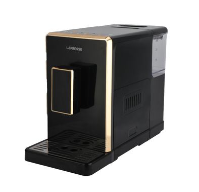 LePresso 20 Bar Full Automatic Coffee Machine, Adjustable Grinder, Hot Water Dispenser, Multiple Brewing Options - Black