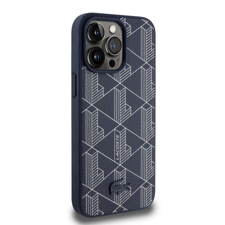 Lacoste iPhone 15 Pro Max For HC Magsafe PU The Blend Monogram - Navy