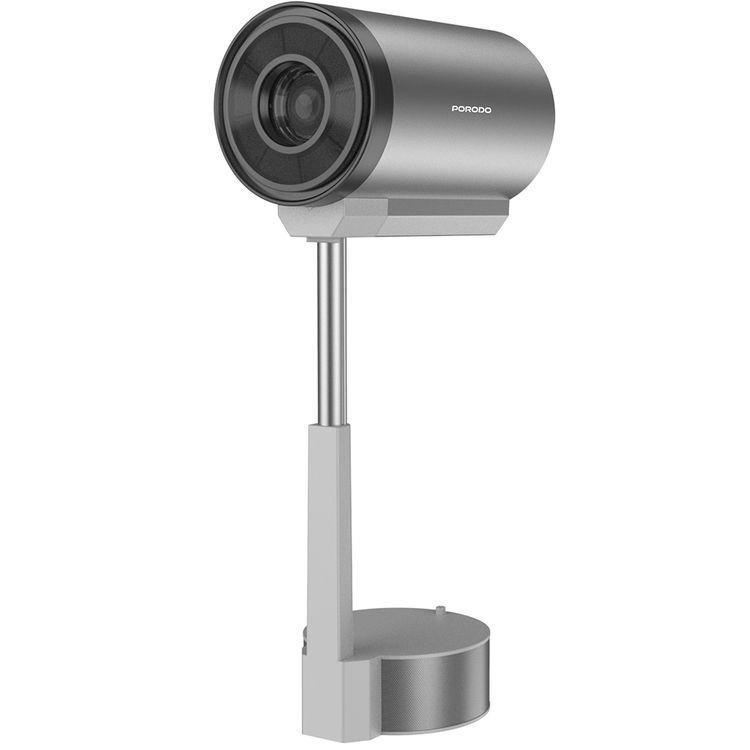 Porodo Lumino Smart FHD Projector with Adjustable Telescopic Stand, 100" Ultra Wide Screen, Android 13, Remote Controller, 2.69" LCD Panel Size, ×1 HD Multimedia & ×1 USB-A & ×1 Audio Inerface, 30"-100" Projection Size, 1-3m Projection Distance, Cinematic Screen Viewing - Gray