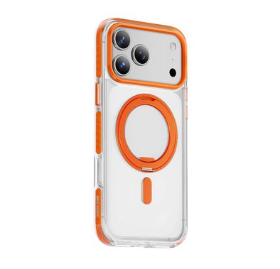 Green Lion Southend Magsafe Case for iPhone 17 Pro, Camera Protection, Hybrid Materials, Built-in Kickstand Ring with 360° Rotation, Military-Grade Protection - Orange