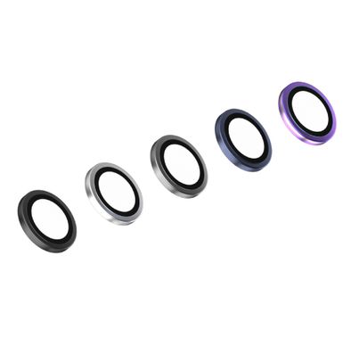 Devia iPhone 15 Pro & 15 Pro Max For Peak Series Crystal Lens Protector (3 pcs) - Titanium