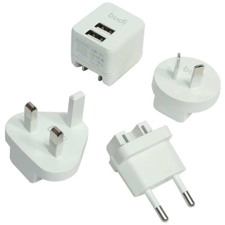 Budi Global Travel Charger 12W - White