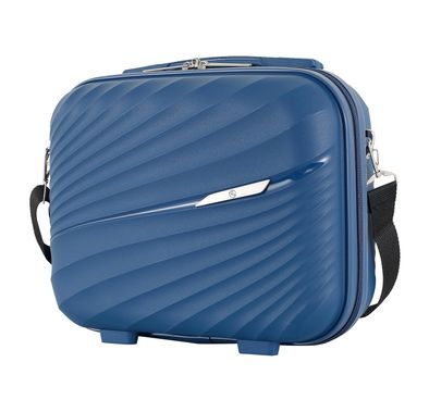 H.T Luggage Bag, Hard Case Polypropylene (PP) Material, Expandable, Telescopic Handle, Scratch Resistant, TSA Lock, Vanity Case Size - Teal