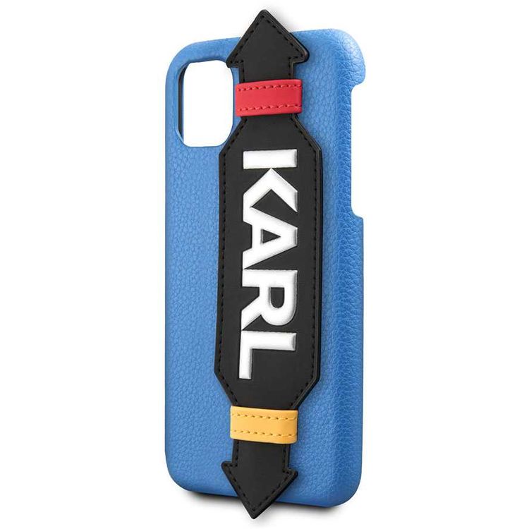 Karl Lagerfeld PU Hard Case with Strap iPhone 11 Pro - Blue