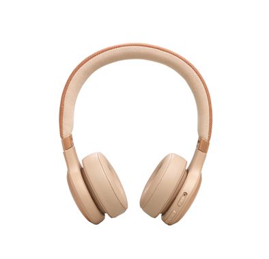 JBL Live 670NC Wireless Over-Ear Headphones With True Adaptive Noise Cancelling, Hands Free Call, Detachable Cable, Built-in Microphone, Ambient Aware - Sandstone