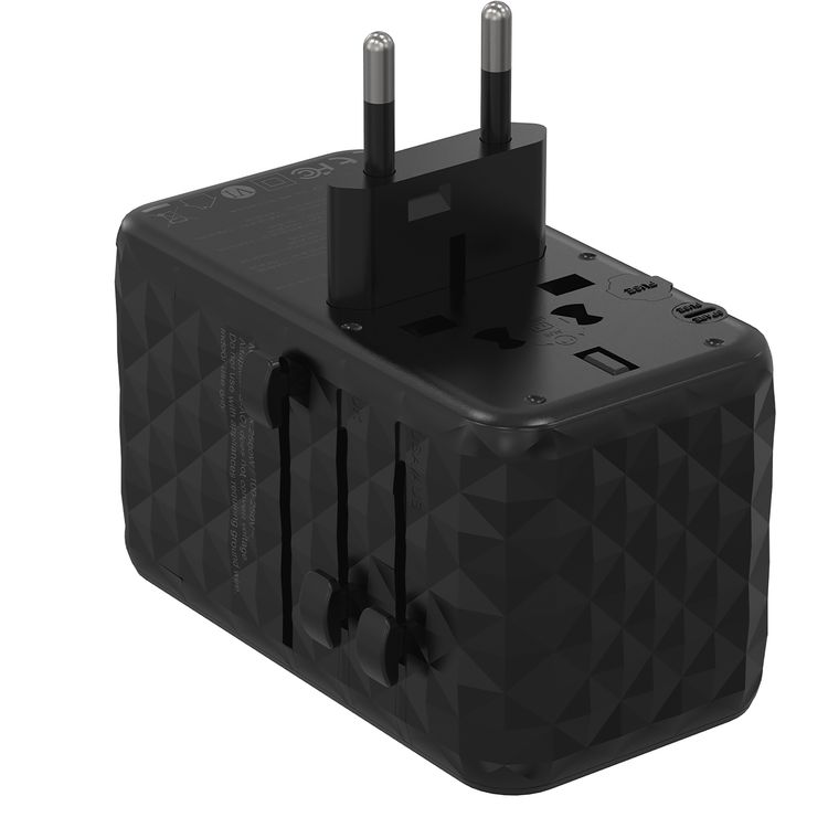 Powerology 4-Port Universal GaN Super Charger - Black