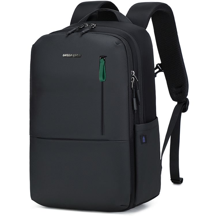 Green Lion Smithfield Laptop Backpack with Anti-Theft Pocket, Smooth Pull Zippers, Splash Proof, Chest Buckle Lock, Multi-Compartment Design - Black