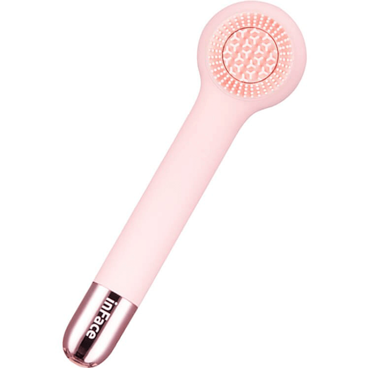 inFace SPA Massager with Dual Rotating Head, 4.5W Power, 1-2 Hours Working Time, 10000 Vibration Frequency, IPX7 Water Resistance Rating - Pink