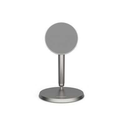 Powerology Rotatable Desktop Megasafe Phone Stand with 17*N5 Magnets, Dual Joint Design, 360° Head Rotation - Dark Gray