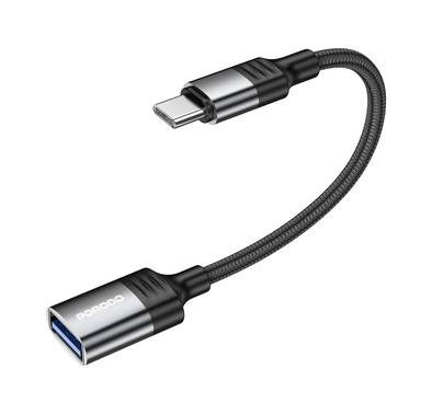 Porodo USB C OTG Wire, 12cm Cable Length, Braided Cable, ...