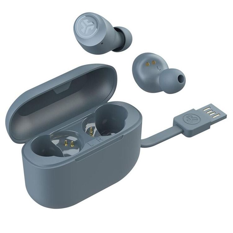 Jlab Go Air Pop True Wireless Earbuds, Touch Controls, Dual Connect, 60 Hours Standby, 2.2 Hours Earbuds Charging Time, 32 Hours Total Playtime, 8 Hours in Each Earbud Battery Life, EQ3 Sound - Slate Gray