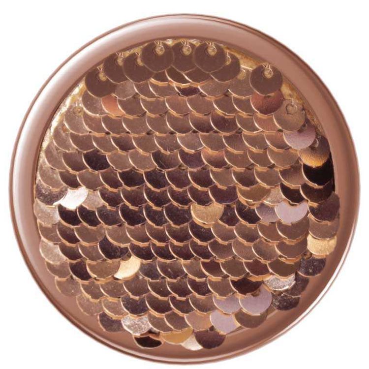 Nuckees Reversible Sequins Stand and Grip with Snug-hug Technology Compatible for Smartphones - Magnetic Mount Friendly Kickstand - 360° Viewing - 4-way Locking Stand - Rose Gold