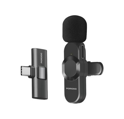 Porodo Audix Lavalier Microphone with Type-C & Lightning ...