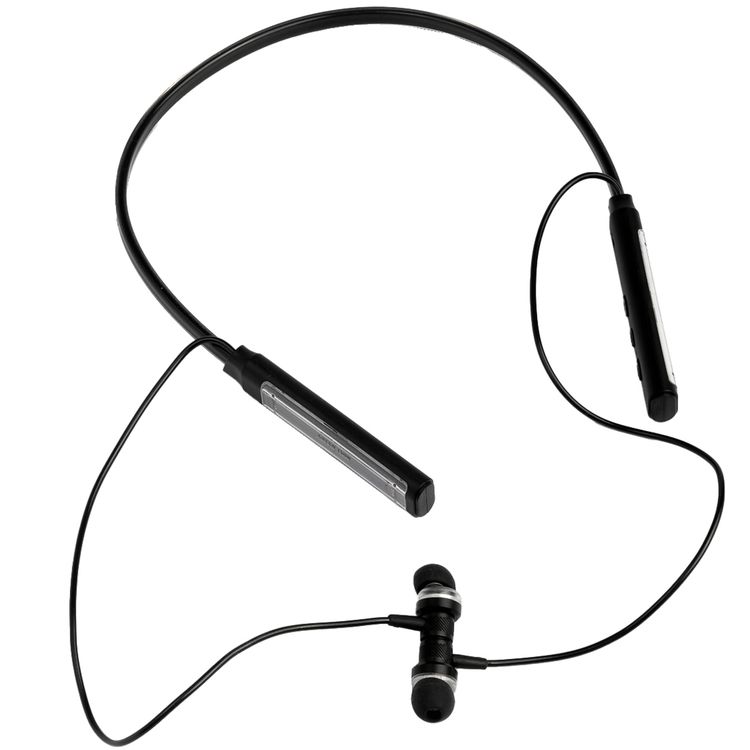 Green Lion Veria Wireless Neckband Earphones with Control Buttons, Up to 17 Hours Play Time & Up to 17.5 Hours Talk Time, 65 Days Standby, FTD Chipset, Built-in Microphone, 12m Transmission Range - Black