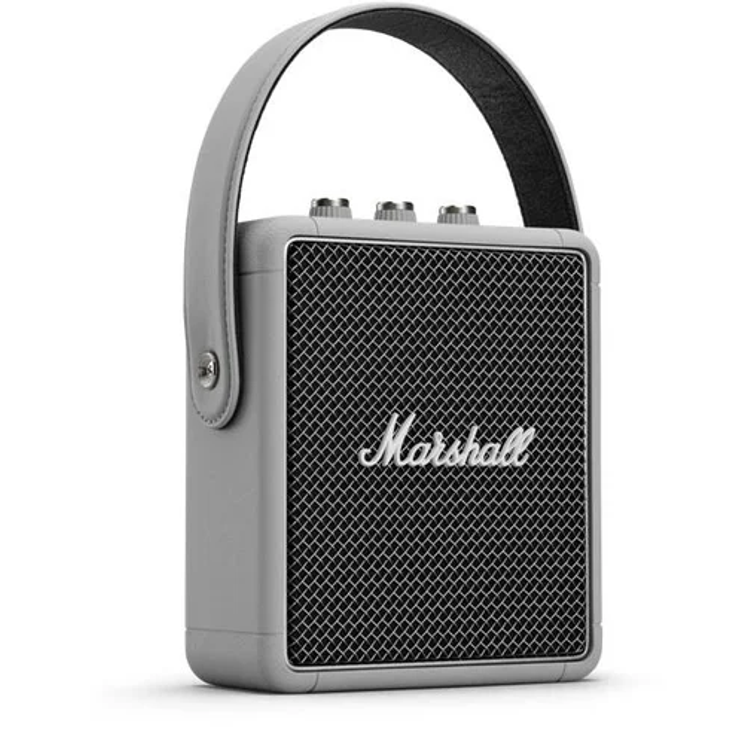 Marshall Stockwell 2 Bluetooth Wireless Stereo Speaker, Lithium-ion Battery, Water Proof, 20 Hours Playing Time, 5 Hours Charging Time, Fast Charge - Gray