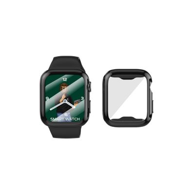 Green Lion Guard Pro TPU Case with Glass for Apple Watch 44MM - Black