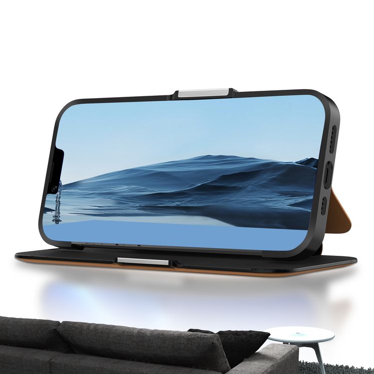 Green Lion PU Leather Wallet Folio Case for iPhone 13 Pro ( 6.1" ) - Brown