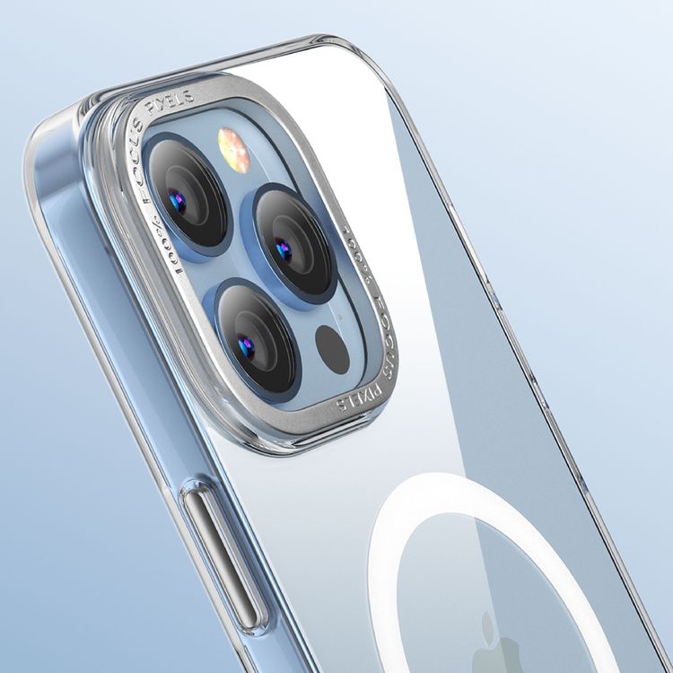 Comma Gold Armor Series Magnetic Case for iPhone 14 Pro - Clear