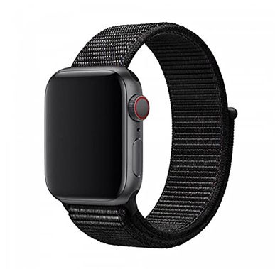 Devia Watch Strap Deluxe Series Sport3 Band, Smooth Replacement Wrist Band Strap Compatible For Apple Watch 38/40mm - Black