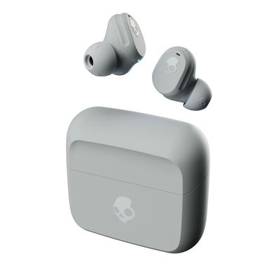 Skullcandy Mod True Wireless In-Ear Earphones, Clear Voice Smart Mic, Multipoint Pairing, 10 Minutes to 2 Hours Rapid Charging, 34 Hours Battery Life, 6 mm Driver Diameter - Light Gray/Blue