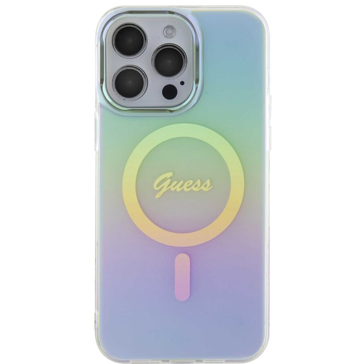 Guess IML Magsafe Case  - Turquoise - iPhone 15 Pro