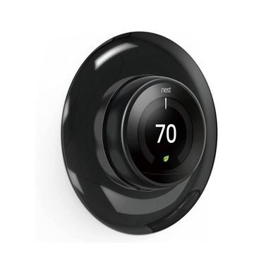 Elago Wall Plate Cover Suitable for Google Nest Thermostat Wall Plate Compatible with Nest Learning Thermostat 1st/2nd/3rd - Mirror Black