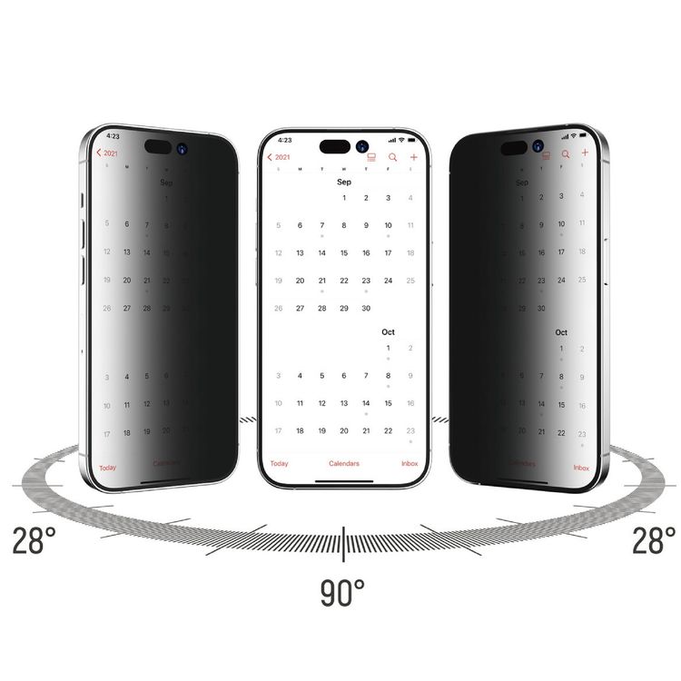 Devia van Series Full Screen Privacy Twice-Tempered Glass iPhone 14 Pro - Black