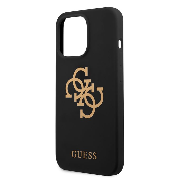 CG MOBILE Guess Liquid Silicone Case Big 4G with Logo Print Compatible for iPhone 13 Pro Max (6.7") Anti-Scratch, Easy Access to All Ports, Shock Absorption & Drop Protective Back Cover Suitable with Wireless Charging Officially Licensed
