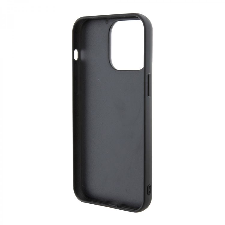 Karl Lagerfeld Fixed Glitter Case with Ikonik Logo Metal Pin - Black - iPhone 15 Pro Max