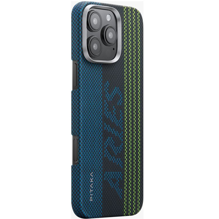 Pitaka Aries Tactile Woven Case for iPhone 16 Pro, MagSafe Compatibility, Slim & Lightweight, Secure Grip, Raised Edge Camera - Credit Card