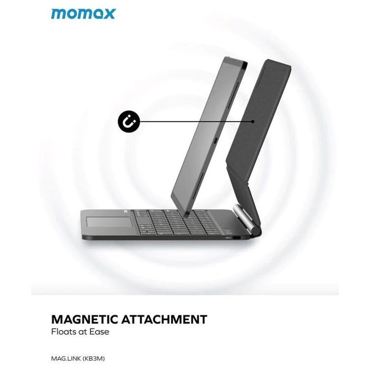 Momax Mag.Link Wireless Magnetic Keyboard | iPad Pro/Air 11-Inch - Space Gray