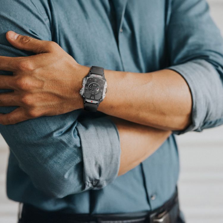 Green Lion Gravix Smart Watch with Multiple Sport Modes, 200mAh Battery Capacity, Remote Capture, IP65 Water Resistance Level, Bluetooth Version 5.3, Heart Rate Monitor  - Black 